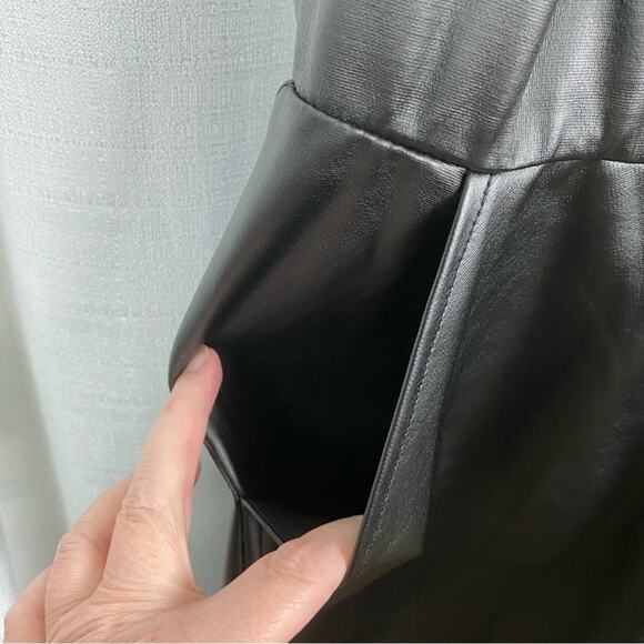 Torrid Black Faux Leather Skater Dress Sz.4 - Picture 9 of 16